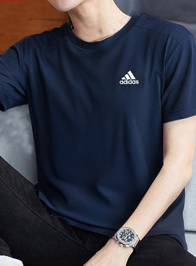 假一赔十短袖男速干藏青T恤上衣