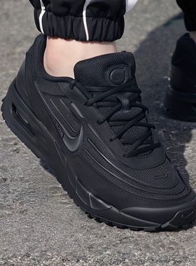 Nike耐克鞋子正品AIR MAX男鞋气垫跑步鞋黑色运动鞋厚底健身网鞋