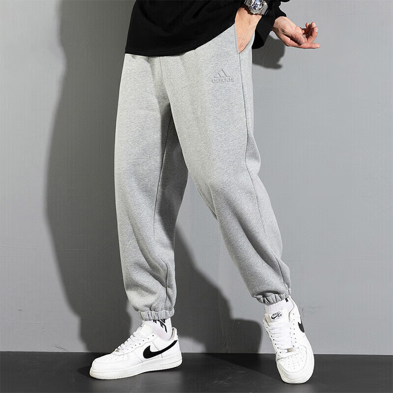 阿迪达斯灰色裤子男运动休闲裤健身训练裤收口束脚裤宽松篮球长裤,运动服/休闲服装,运动长裤,淘宝优惠券,粉丝福利购,淘宝优惠卷