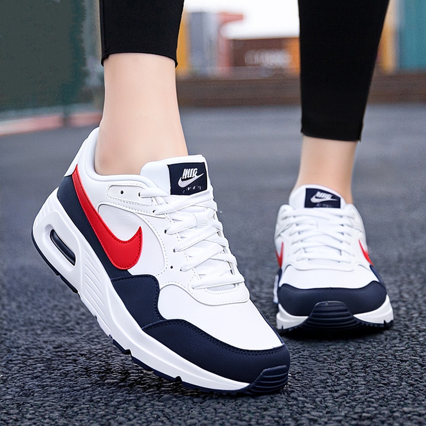 NIKE耐克女鞋夏季新款AIR MAX气垫缓震透气跑步鞋低帮厚底运动鞋图片