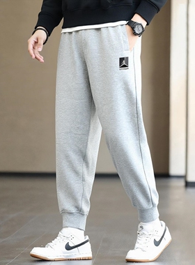 Jordan乔丹裤子AJ篮球运动裤加绒长裤冬季新款小脚裤针织厚款男裤