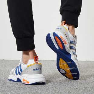 阿迪达斯男鞋秋季新款耐磨运动鞋增高休闲鞋缓震撞色复古老爹鞋