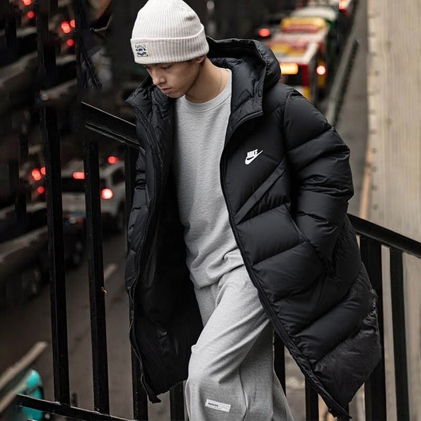 Nike耐克羽绒服男25冬季新款运动服装连帽防风衣外套长款保暖棉服