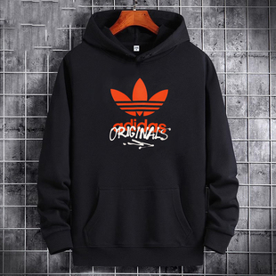 阿迪达斯三叶草连帽卫衣男秋季新款宽松运动服美式复古套头外套