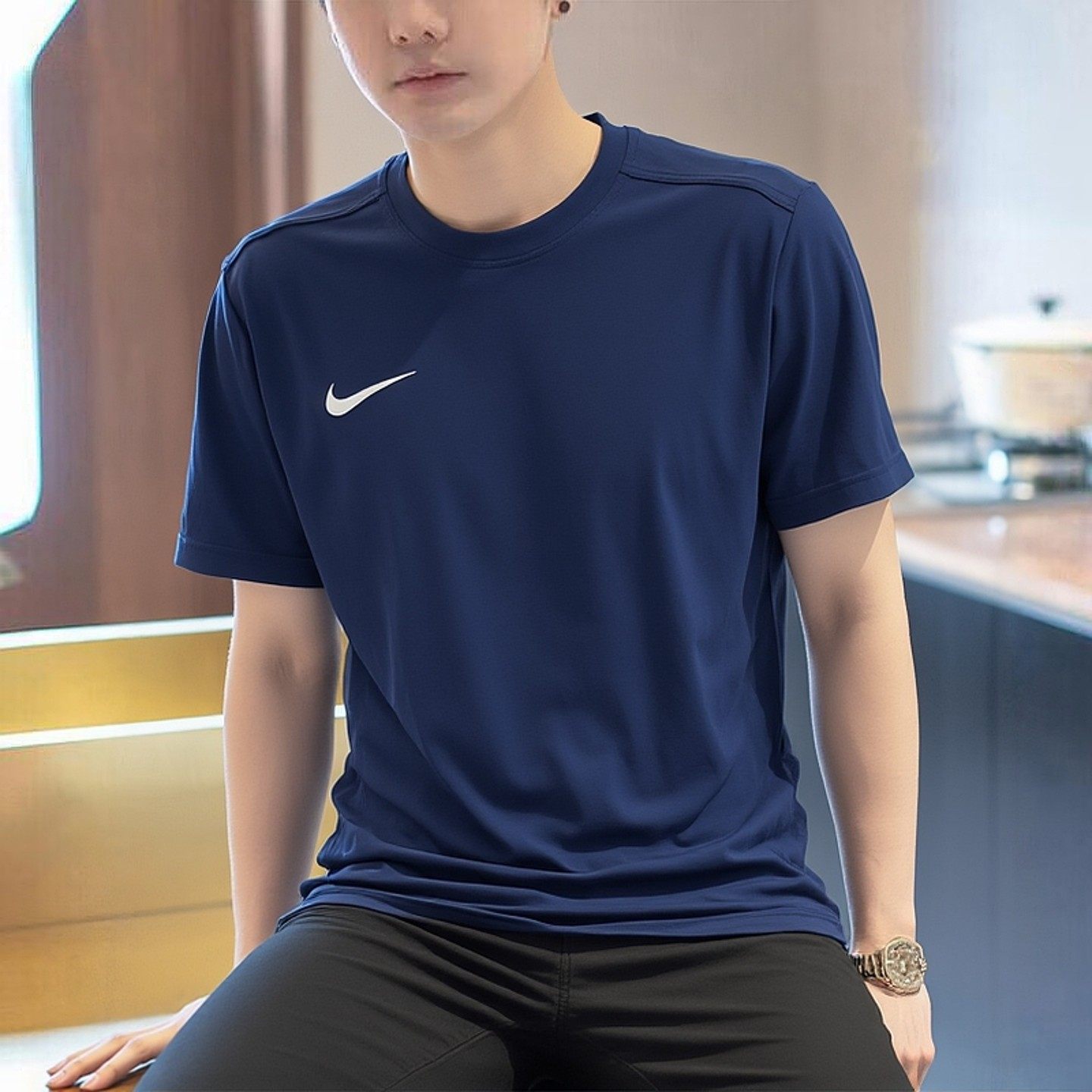 Nike耐克速干短袖T恤男士正品2026新款运动健身服跑步薄训练上衣