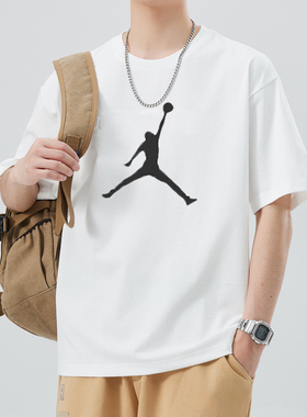 Jordan短袖耐克正品宽松透气白色纯棉AJ纯棉休闲男运动T恤CJ0922