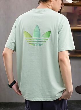 正品假一赔十三叶草短袖男t恤棉