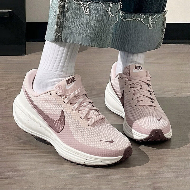 Nike耐克鞋子REVOLUTION 8女鞋厚底运动鞋新款跑步鞋粉色休闲网鞋