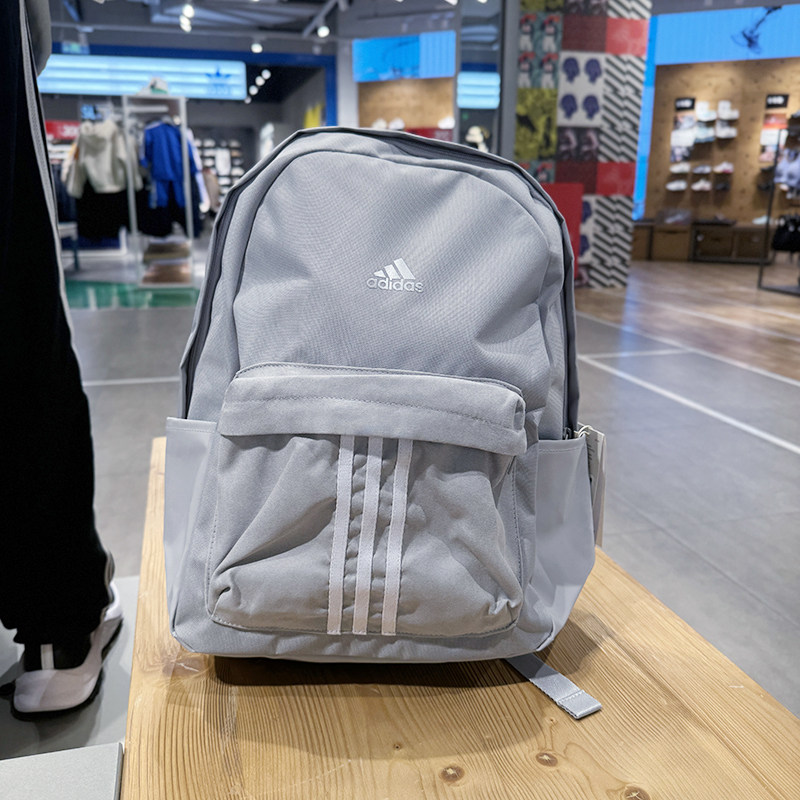 阿迪达斯双肩包男女冬季新款正品背包浅蓝韩版女包学生书包JF0800