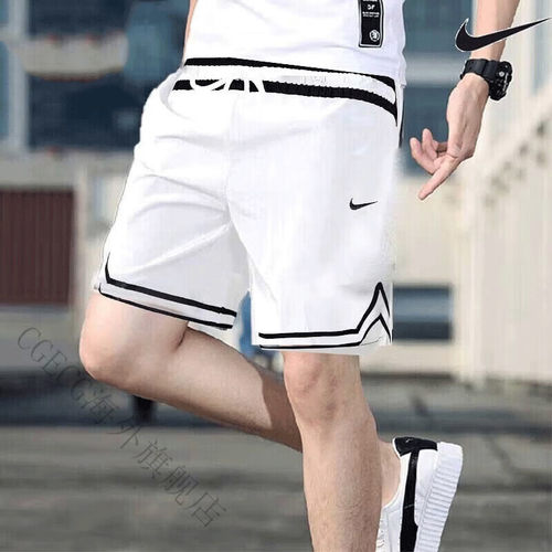 耐克梭织白色运动训练短裤