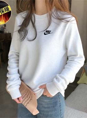 薄绒卫衣Nike耐克2026年新款女士外套厚款上衣刺绣标运动服DQ5474