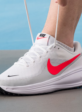 Nike耐克鞋子正品网面跑步鞋REVOLUTION 8男鞋轻便运动鞋新款红鞋