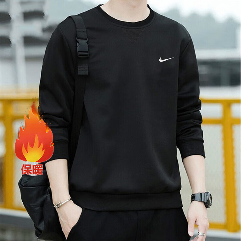 耐克纯色多色运动卫衣加厚套头衫