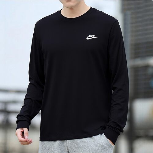 Nike耐克纯棉薄长袖正品跑步运动T恤宽松透气上衣春季新款卫衣男