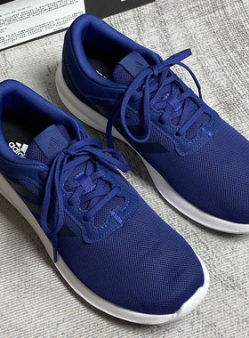 阿迪达斯男鞋夏季新款透气轻便健步鞋蓝色运动网面跑步鞋FX3594