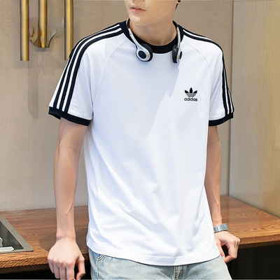 正品假一赔十白色短袖男夏棉T恤