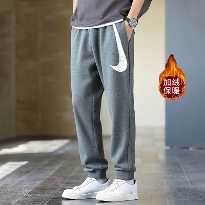 2026年新款男裤Nike耐克裤子加绒运动裤针织厚款长裤小脚裤FZ1075