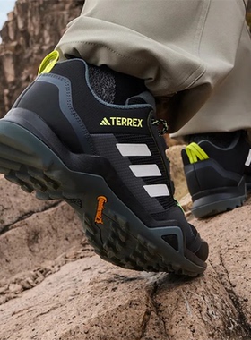 阿迪达斯徒步鞋男鞋冬季新款正品户外TERREX AX3登山耐磨越野鞋