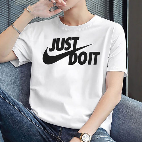 Nike耐克夏季新款男子短袖大标印花T恤纯棉透气运动服上衣AR5007