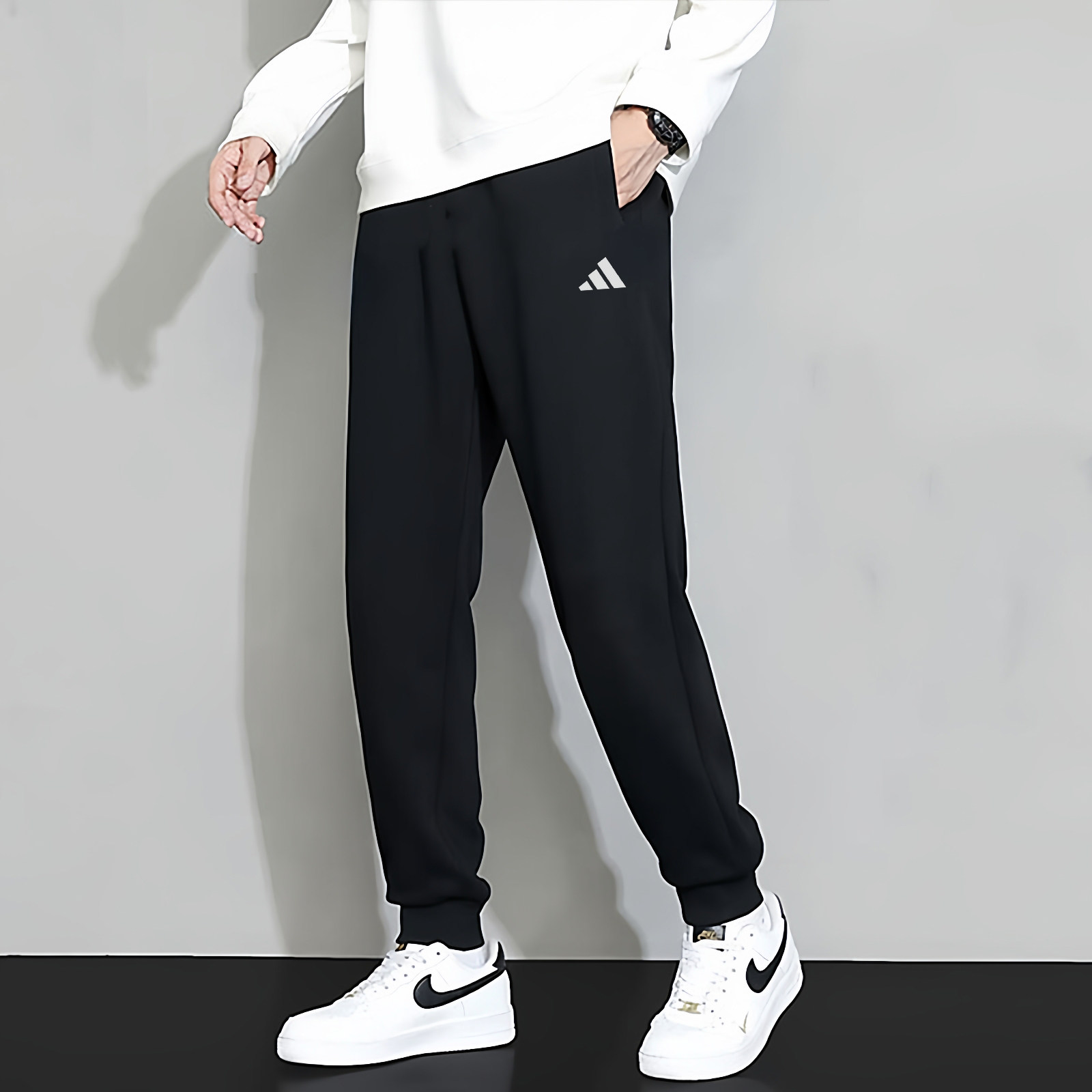 阿迪达斯男裤秋季新款运动裤休闲裤针织宽松束脚收口裤篮球长裤,运动服/休闲服装,运动长裤,淘宝优惠券,粉丝福利购,淘宝优惠卷