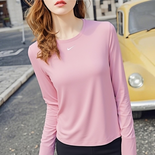 Nike耐克健身长袖T恤速干瑜伽上衣新款女子运动服冰丝跑步训练服