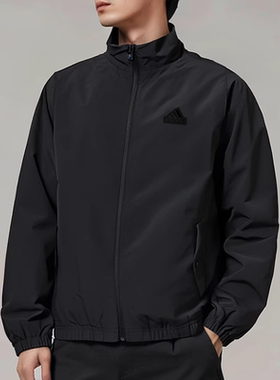 阿迪达斯男装秋季新款运动服防风衣休闲服立领梭织夹克外套JI6657