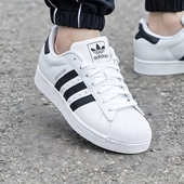 休闲板鞋 阿迪达斯三叶草男鞋 情侣时尚 运动鞋 女鞋 金标贝壳头小白鞋