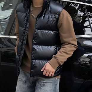 Jordan乔丹男子外套AJ篮球羽绒马甲冬季新款运动服厚款上衣训练服