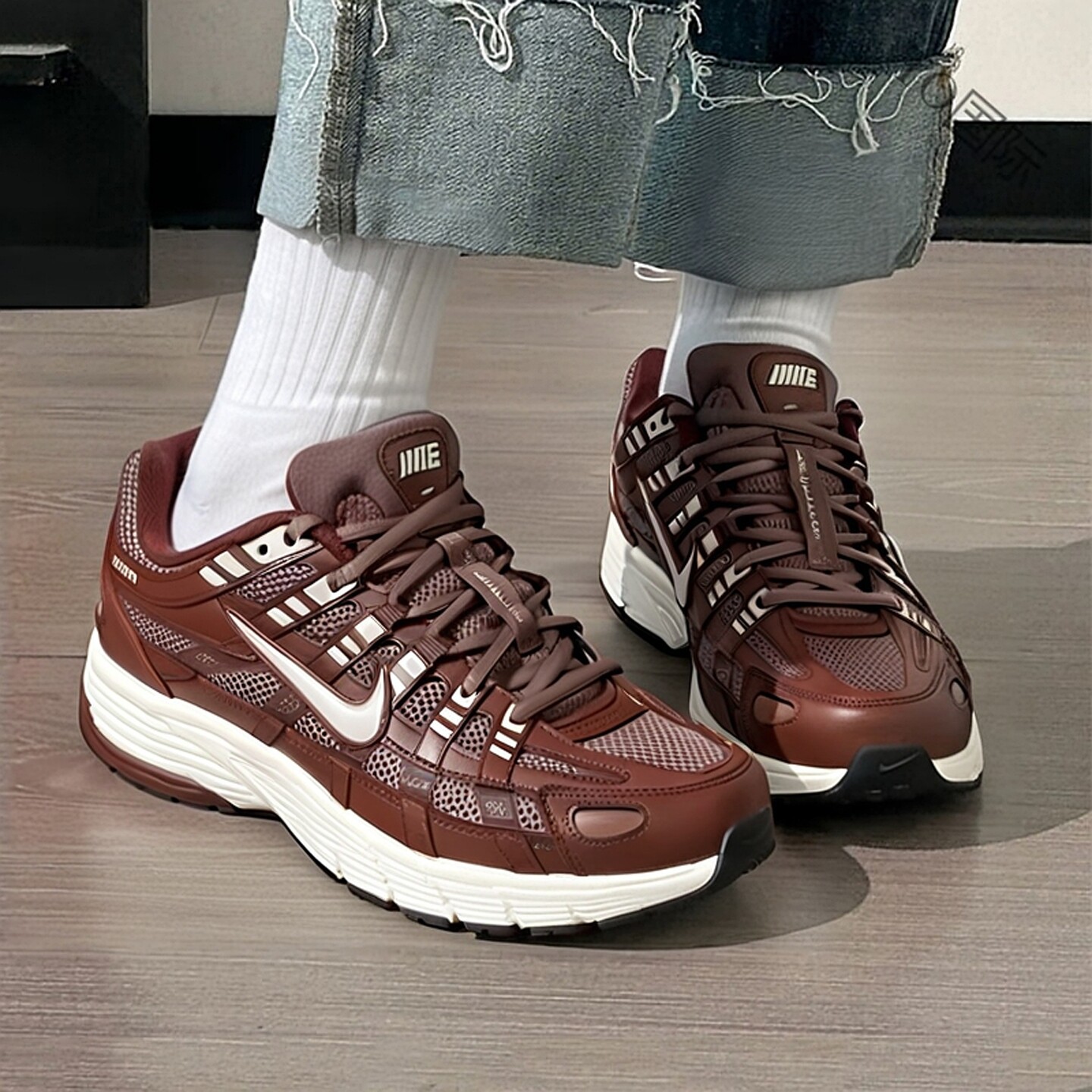 Nike耐克鞋子正品运动鞋P-6000女鞋秋季新款跑步鞋老爹鞋旅游网鞋