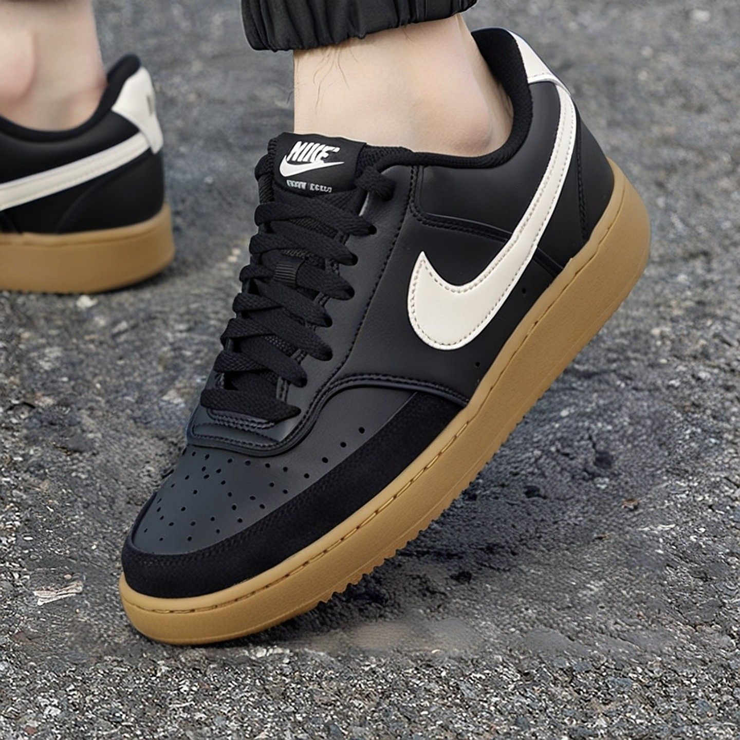 Nike耐克鞋子黑色男鞋2026年新款运动鞋拼接皮面板鞋轻便休闲鞋潮,运动鞋new,板鞋,淘宝优惠券,粉丝福利购,淘宝优惠卷