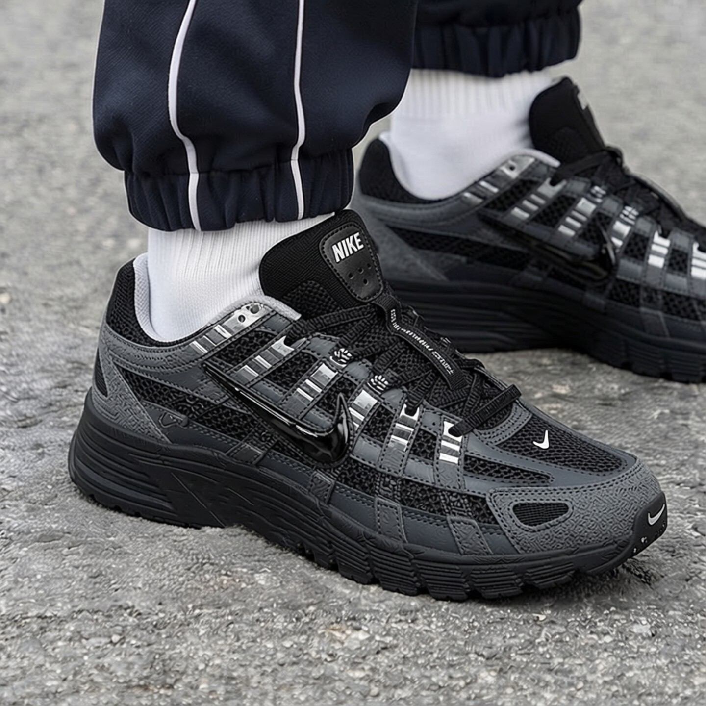 Nike耐克鞋子翻毛皮男鞋春季新款老爹鞋厚底运动鞋缓震休闲鞋跑鞋