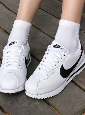 Nike耐克鞋子正品阿甘鞋轻便运动鞋秋季新款女鞋CORTEZ白色跑步鞋