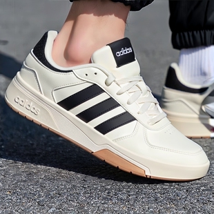 阿迪达斯男鞋女鞋春季新款透气运动休闲板鞋皮面低帮小白鞋KI6783