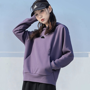 宽松运动服针织上衣Z.N.E.套头衫 美式 新款 阿迪达斯连帽卫衣女秋季