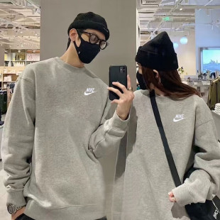 Nike耐克正品情侣卫衣男女同款运动装圆领套头衫春季新款外套上衣