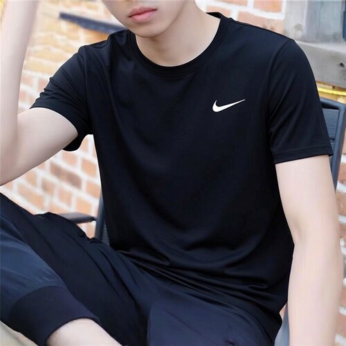 Nike耐克正品冰丝T恤男士速干短袖防晒跑步训练服新款健身运动装