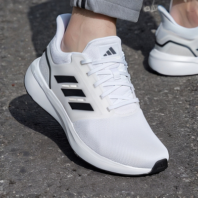 阿迪达斯白色男女鞋夏季新款透气网面轻便运动缓震Eq19 Run跑步鞋