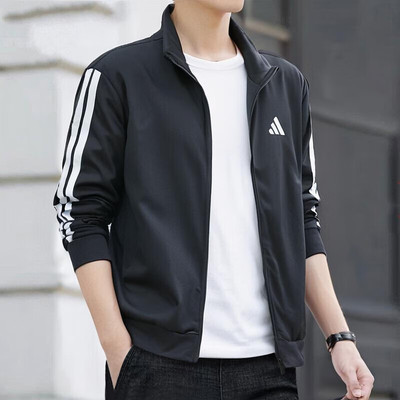 针织立领夹克Adidas假一赔十