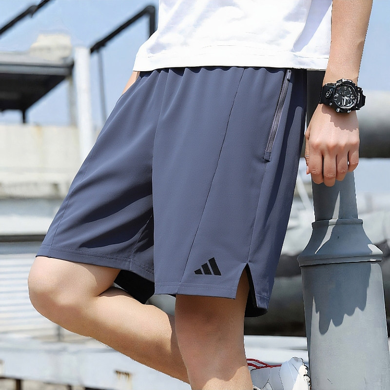 阿迪达斯短裤男夏季新款透气冰丝健身运动裤梭织速干休闲五分裤