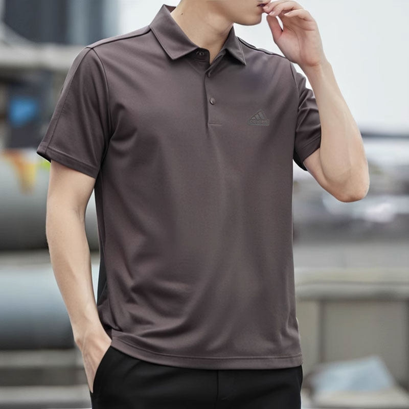 阿迪达斯翻领短袖男装夏季新款透气休闲商务半袖男士polo衫JD5216