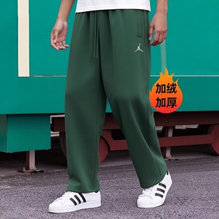 Jordan乔丹裤子正品加绒长裤宽松直筒裤新款AJ运动裤厚款男裤卫裤