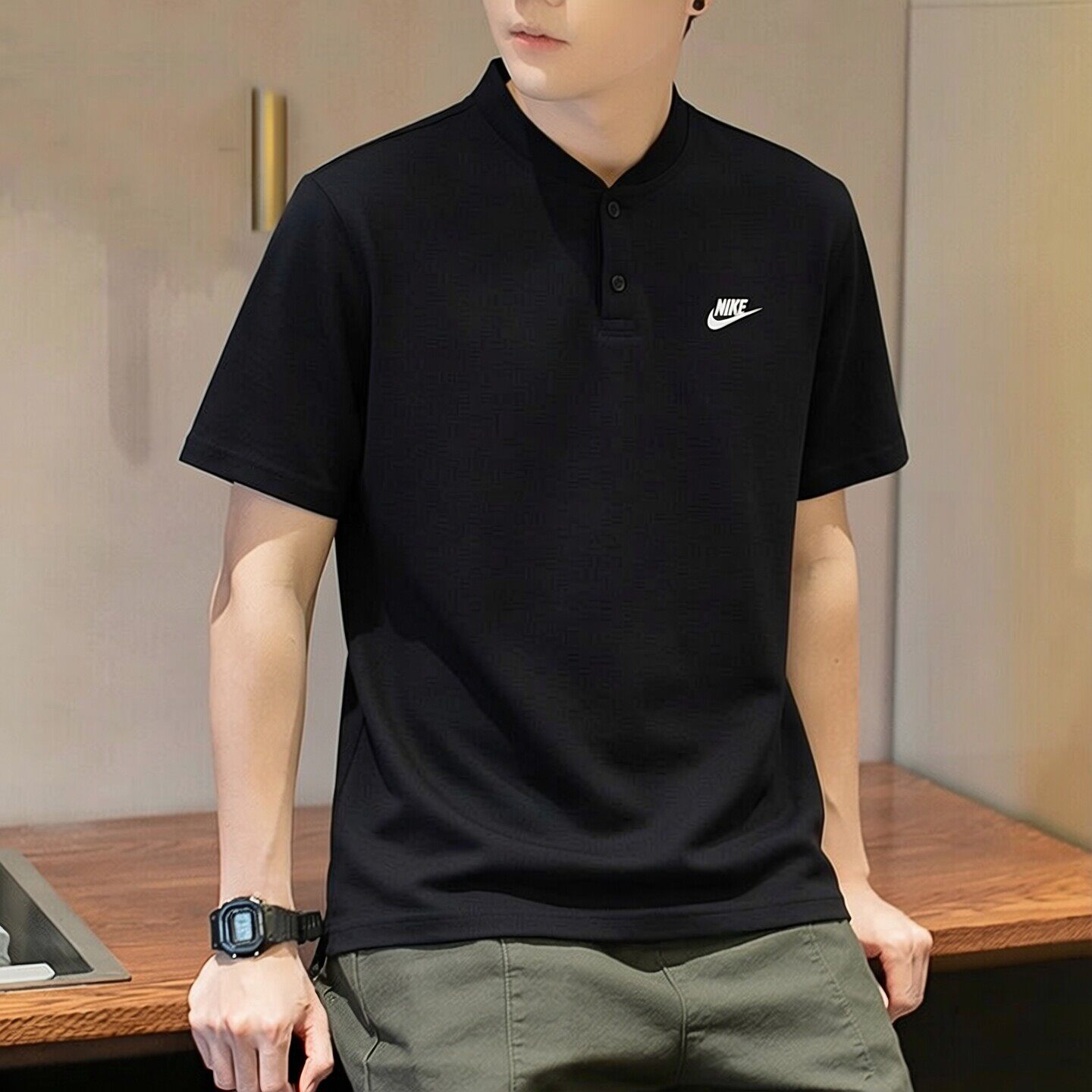 Nike耐克正品纯棉短袖男士POLO衫夏季新款立领T恤健身上衣运动装