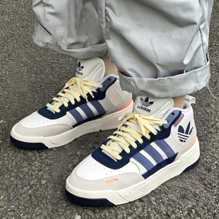 阿迪达斯三叶草高帮鞋男冬季新款篮球美式皮面休闲保暖运动男板鞋