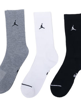 耐克男士袜子毛巾底运动袜Nike高筒袜白三男生潮篮球训练AJ袜长袜