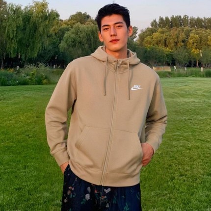 Nike耐克正品运动夹克户外加绒连帽外套防风保暖上衣冬季新款男装