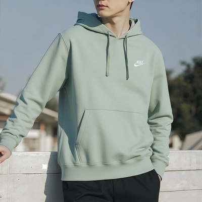 耐克官方正品灰色加绒卫衣男外套