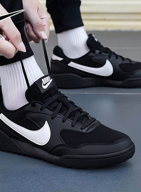 NIKE耐克男鞋新款牛筋底防滑耐磨户外运动鞋青少年小黑鞋休闲鞋