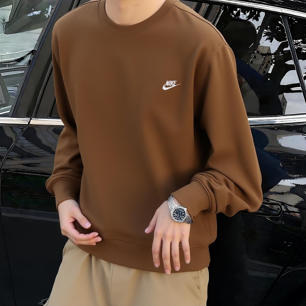 Nike耐克正品针织卫衣男士毛圈运动服2026年新款外套休闲装FN3889