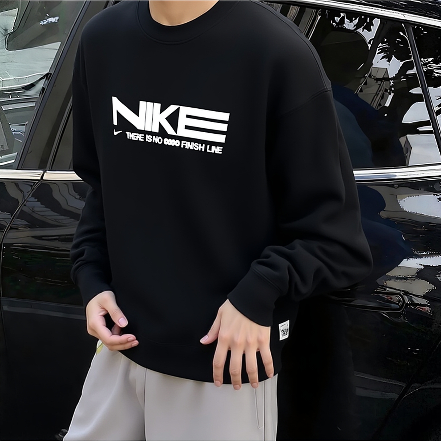 耐克官方正品印花卫衣男加绒外套