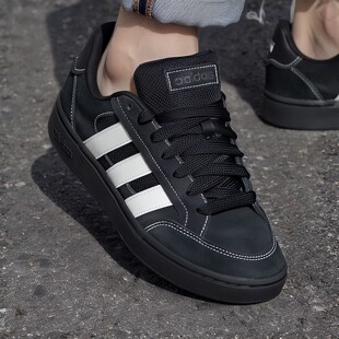 阿迪达斯男鞋春季新款黑色网球面包休闲低帮GC ALPHA SK8复古板鞋
